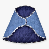 Hobby Horse Blanket Beautiful Jeans by LarDen, quilted denim blue with navy lining, white piping and tartan binding