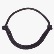Hobby Horse Cordeo black by LarDen, a black braided rope neck ring with a knot on each side