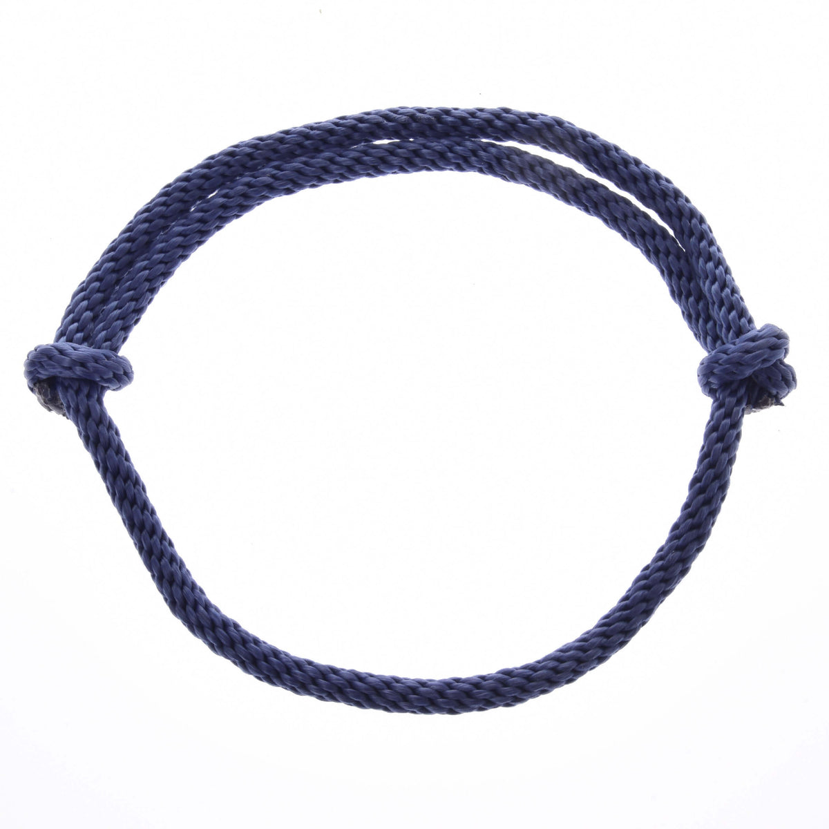 Navy rope cordeo with two sliding knots, the neck ring from the Hobby Horse Rope set Dark Blue, on white